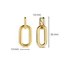 Load image into Gallery viewer, Ti Sento Yellow Gold plated double Hoop Earrings
