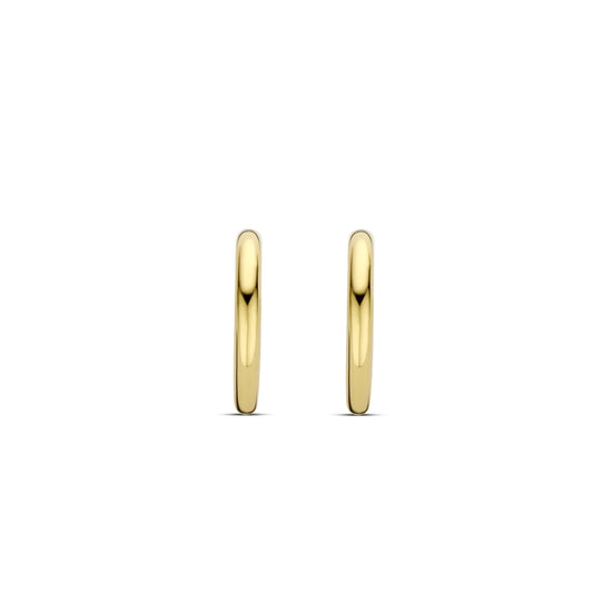 Gold Vermeil Heart Shaped Hoop Earrings, view 3