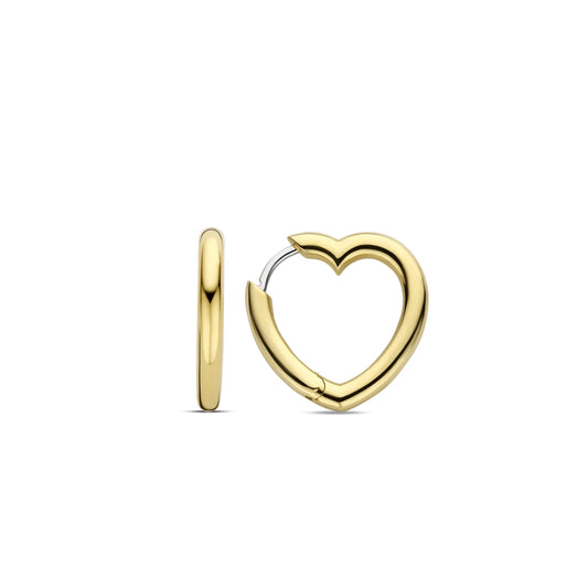 Gold Vermeil Heart Shaped Hoop Earrings