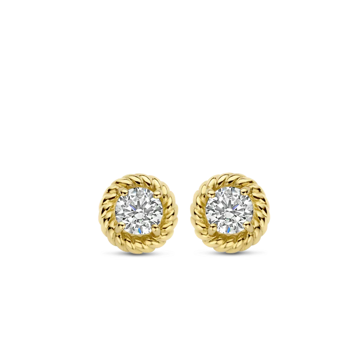 NEW for 2025 -Ti Sento  gold plated CZ studs