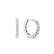 Load image into Gallery viewer, New AW 25 Sterling Silver and CZ Hoop earrings
