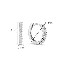 Load image into Gallery viewer, New AW 25 Sterling Silver and CZ Hoop earrings
