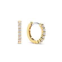 Load image into Gallery viewer, New AW 25 Gold Vermeil and CZ Hoop earrings
