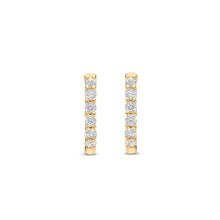 Load image into Gallery viewer, New AW 25 Gold Vermeil and CZ Hoop earrings
