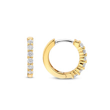 Load image into Gallery viewer, New AW 25 Gold Vermeil and CZ Hoop earrings
