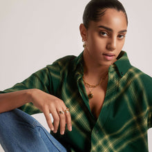 Load image into Gallery viewer, Khaki Stone Gold Vermeil Drop Earrings
