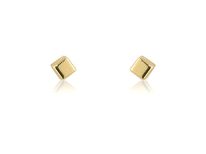 9ct Yellow Gold super mini square Stud Earrings