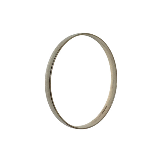 Sterling Silver Round Bangle - 3mm, view 3