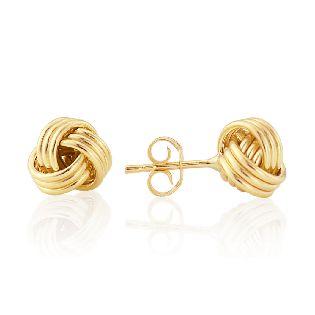 9ct Yellow Gold small knot stud Earrings