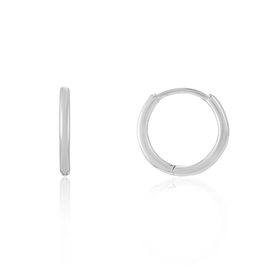 9ct White Gold Mini Hoop Earrings