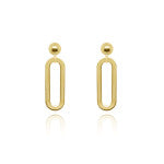 9ct Yellow Gold paperclip drop Earrings