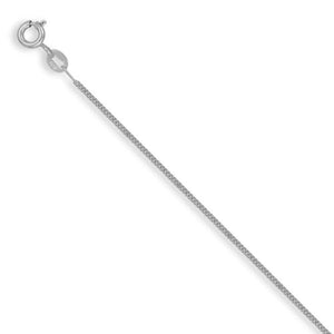 Sterling Silver Mini Curb Chain Necklace