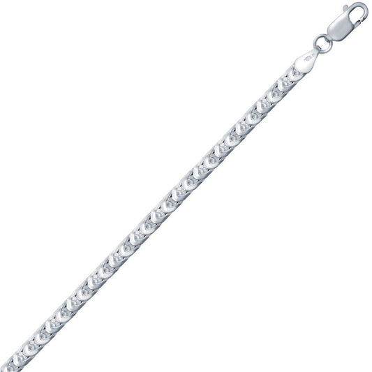 Sterling Silver Extra Heavy Franco Chain Necklace