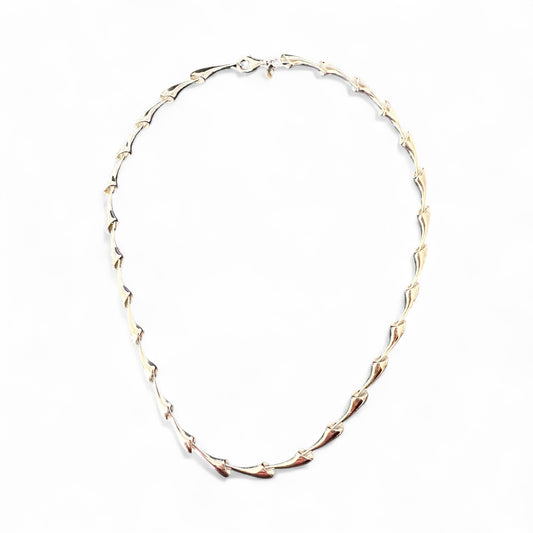 Sterling Silver Honeysuckle Sculptural Necklace