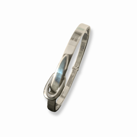 Sterling Silver Loop Buckle Bangle