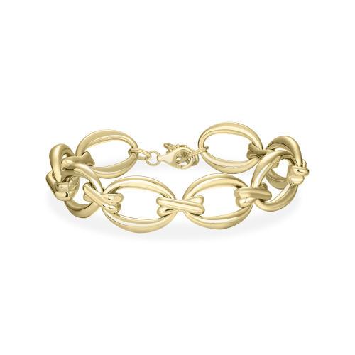 Gold Vermeil 18cm Oval Link Bracelet