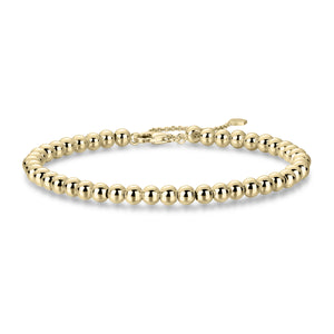 Urban Armour Sterling Silver Vermeil 16cm round bead Bracelet +4cm extension