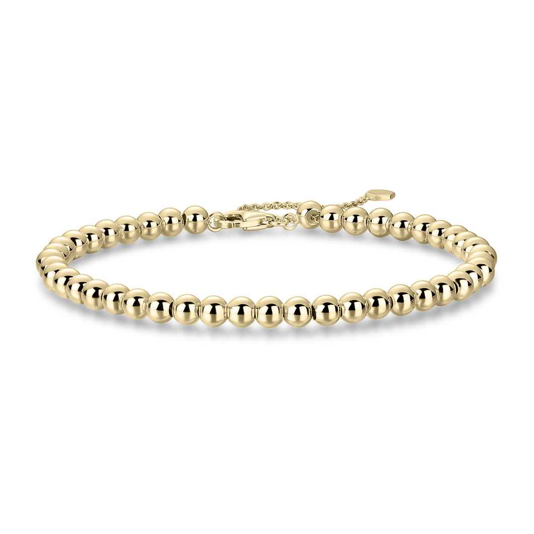 Urban Armour Sterling Silver Vermeil 16cm round bead Bracelet +4cm extension
