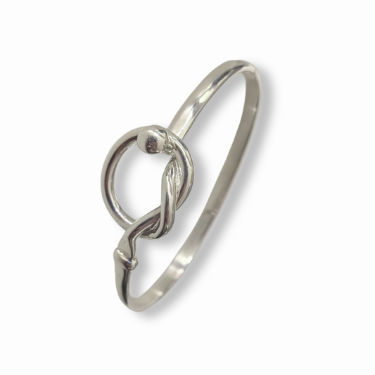 Sterling Silver Knot Detail Bangle