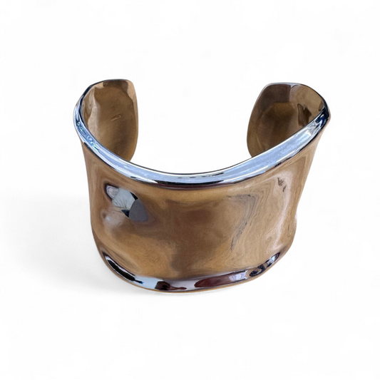 Sterling Silver Sculpted Cuff Bangle