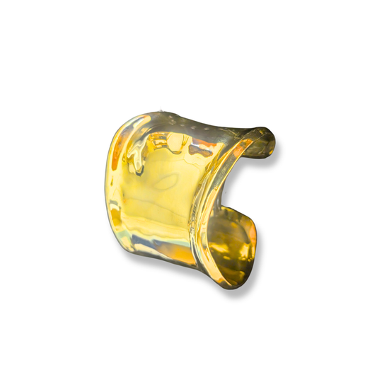 Gold Vermeil Sculpted Cuff Bangle