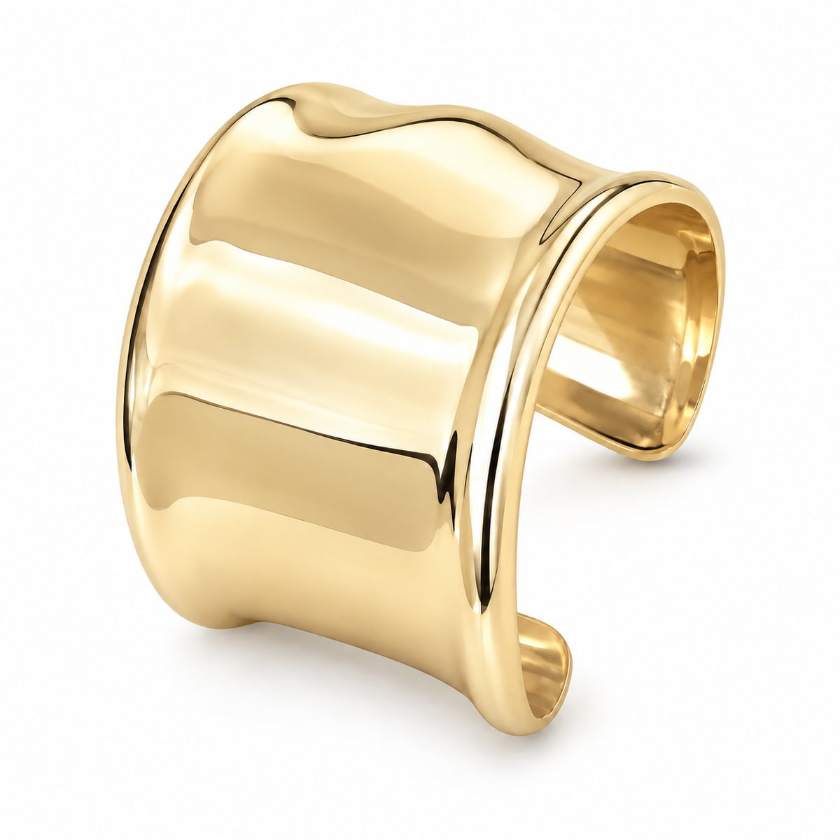 Gold Vermeil Sculpted Cuff Bangle