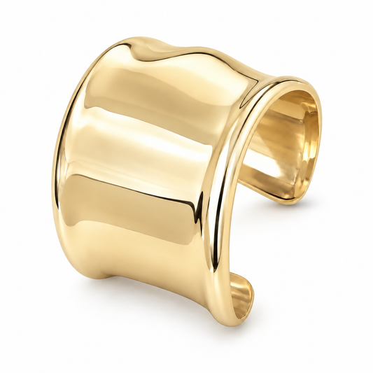 Gold Vermeil Sculpted Cuff Bangle