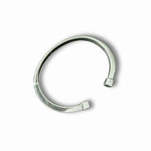 Load image into Gallery viewer, Sterling Silver Torque Bangle with Square Ends
