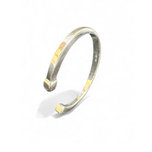 Load image into Gallery viewer, Sterling Silver Torque Bangle with Square Ends
