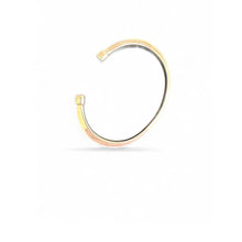 Load image into Gallery viewer, Silver Torque Bangle with square ends
