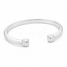 Load image into Gallery viewer, Sterling Silver Torq Bangle with Square Ends
