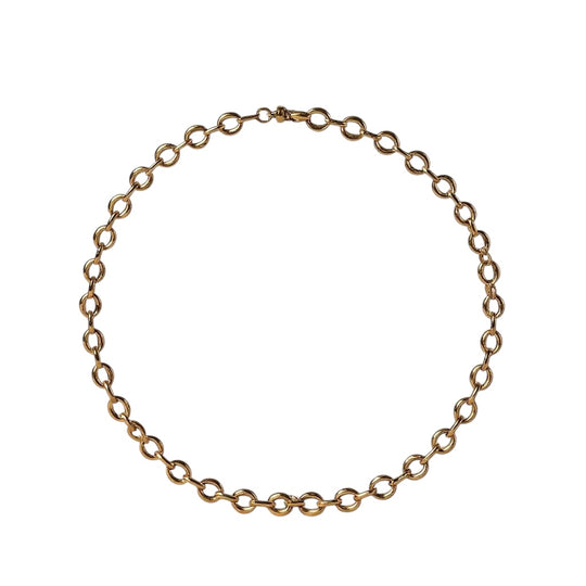 9ct Yellow Gold open Oval Links Necklace