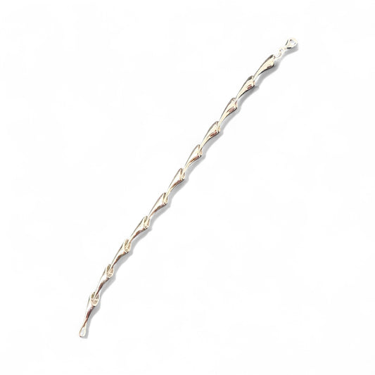 Sterling Silver Honeysuckle Sculptural Bracelet