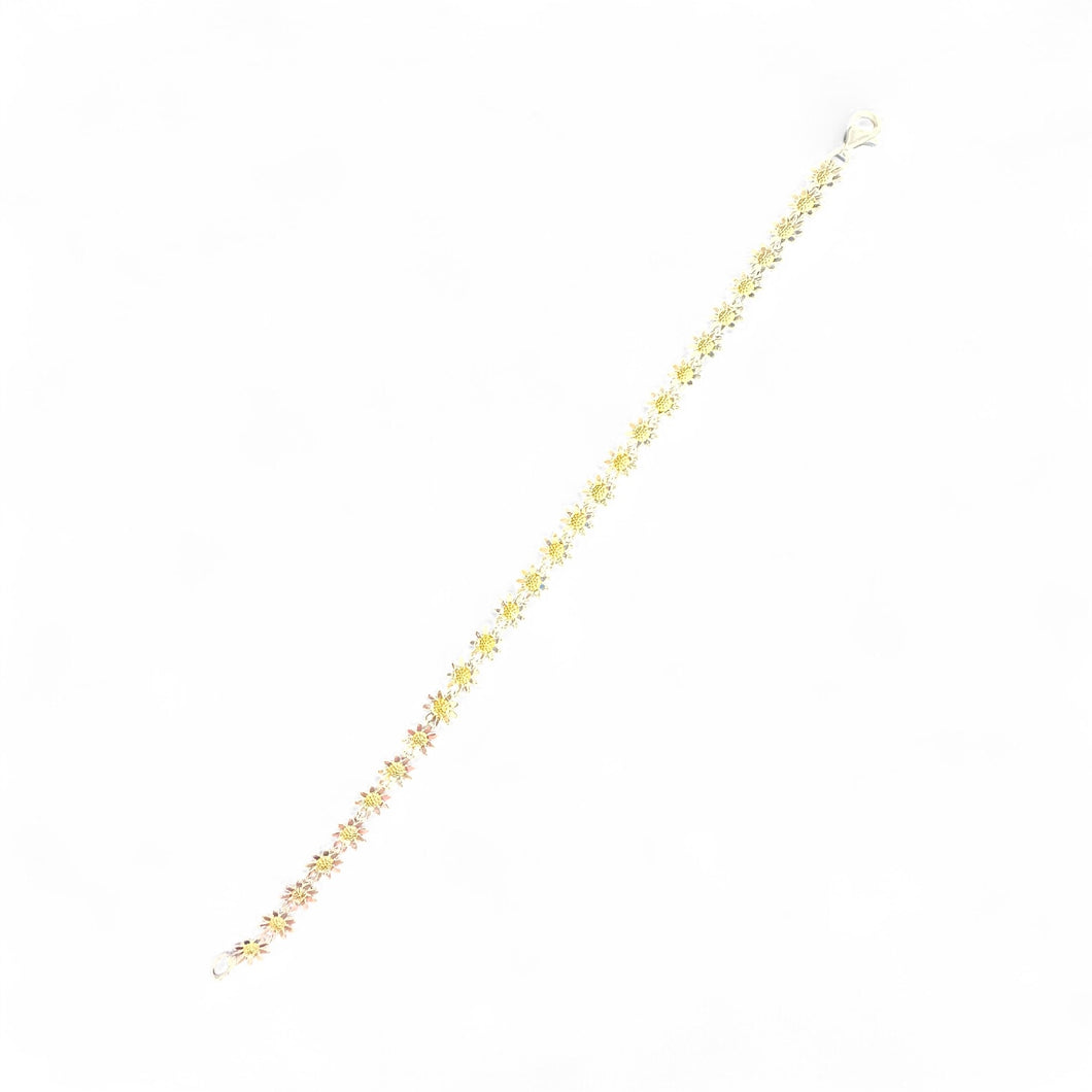 Sterling Silver Daisy Bracelet