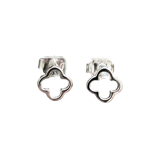 Sterling Silver Clover Stud Earrings – 10 mm