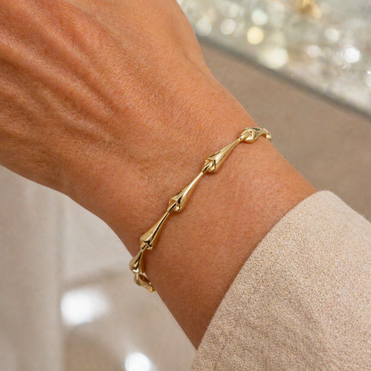 Gold Vermeil Honeysuckle Sculptural Bracelet, view 2