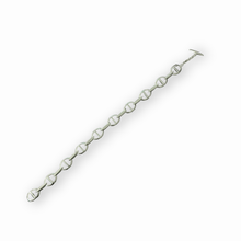 Load image into Gallery viewer, Sterling Silver T-Bar Circle Link Bracelet
