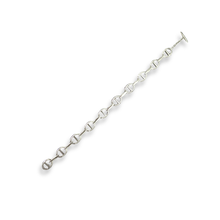 Load image into Gallery viewer, Sterling Silver T-Bar Circle Link Bracelet
