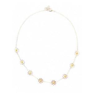 Sterling Silver Daisy Necklace on Chain