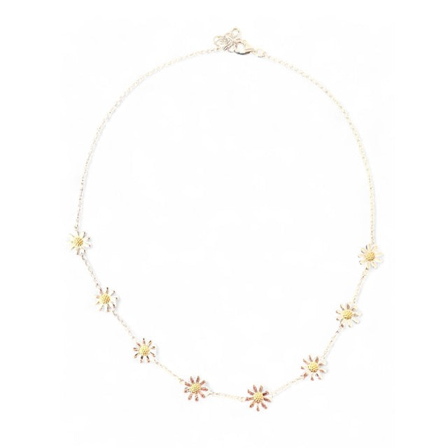 Sterling Silver Daisy Necklace on Chain