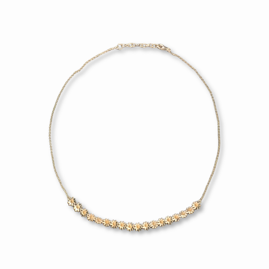 Sterling Silver Daisy Necklace (18 Mini Motifs)