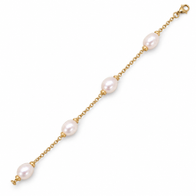 Load image into Gallery viewer, 18ct Gold Oval Pearl 'Mary Berry' Bracelet
