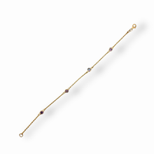 Load image into Gallery viewer, Gold Vermeil Amethyst Station Bracelet
