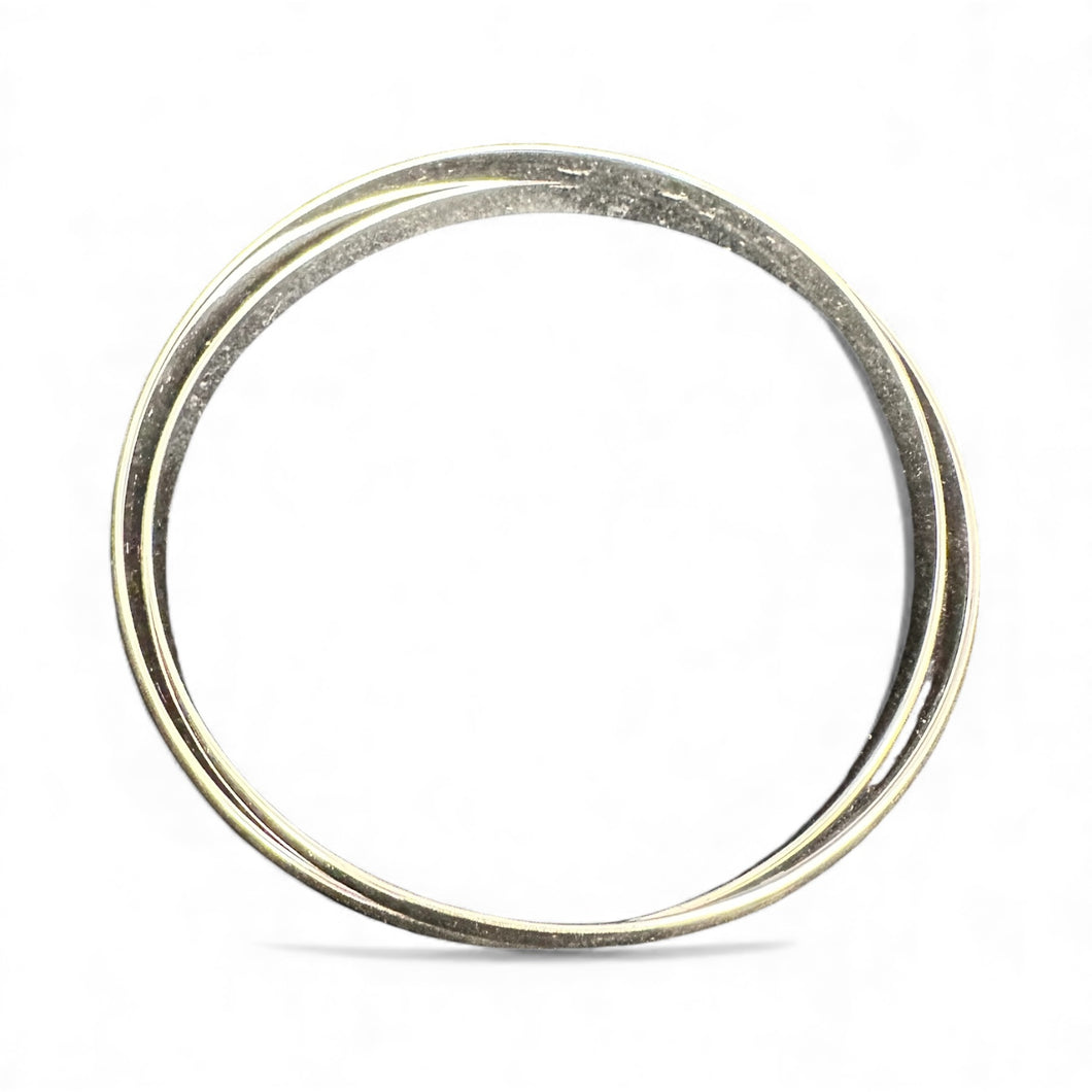 Sterling Silver Two Strand Russian Bangle
