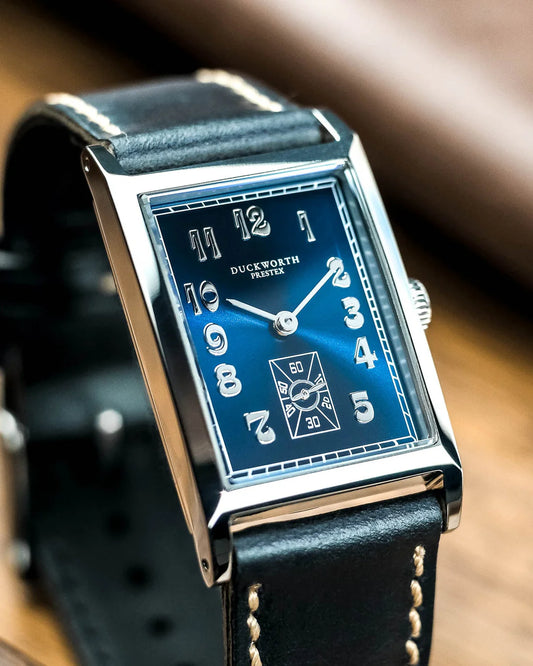 Centenary Watch Blue Dial Blue Leather, view 3