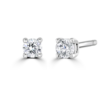 Load image into Gallery viewer, 9ct White Gold claw set Diamond Studs from 0.15ct to 0.50ct
