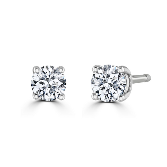9ct White Gold claw set Diamond Studs from 0.15ct to 0.50ct, view 2
