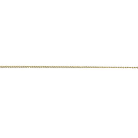 9ct Yellow Gold Chain - 0.8mm Close Curb, view 3