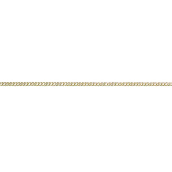 9ct Yellow Gold Chain - 1.1mm Close Curb, view 3