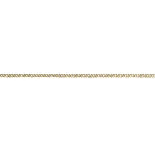 9ct Yellow Gold Chain - 1.1mm Close Curb, view 3